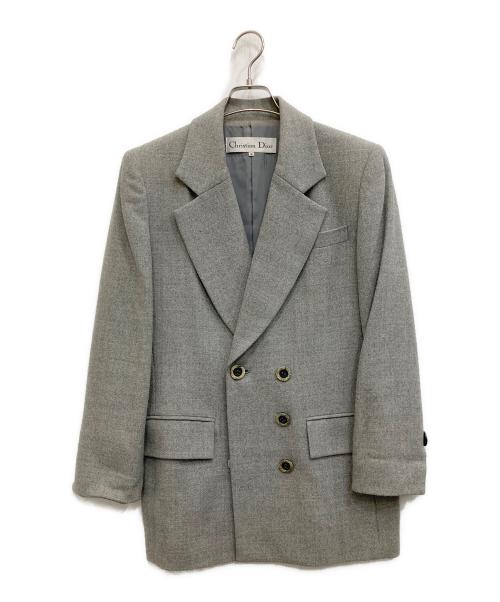 Christian Dior（クリスチャン ディオール）Christian Dior (クリスチャン ディオール) ダブルブレスト ジャケット グレー サイズ:Mの古着・服飾アイテム