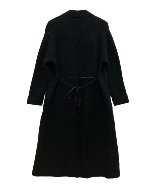 ZARA（ザラ）ZARA (ザラ) ベルベットウールブレンドニットコート ブラック サイズ:Lの古着・服飾アイテム