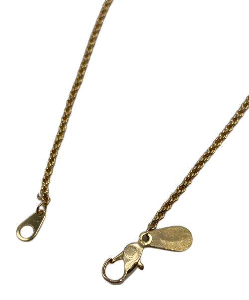 VALENTINO（ヴァレンティノ）VALENTINO (ヴァレンティノ) Ｖロゴラインストーンネックレス ゴールドの古着・服飾アイテム