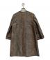 LEONARD (レオナール) パイソン柄シルク混ノーカラーコート ブラウン サイズ:38：14000円