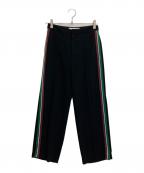 LE CIEL BLEUルシェルブルー）の古着「ラインパンツ」｜ブラック