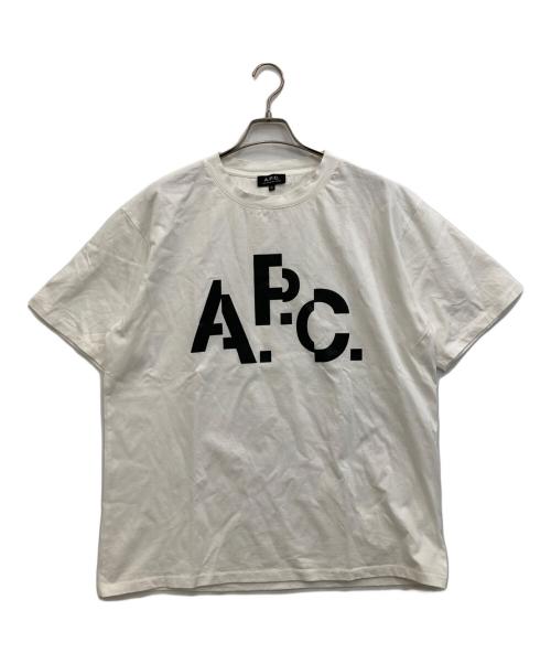A.P.C.（アーペーセー）A.P.C. (アーペーセー) EDIFICE (エディフィス) 別注 DECALE プリント Tシャツ ホワイト サイズ:XLの古着・服飾アイテム