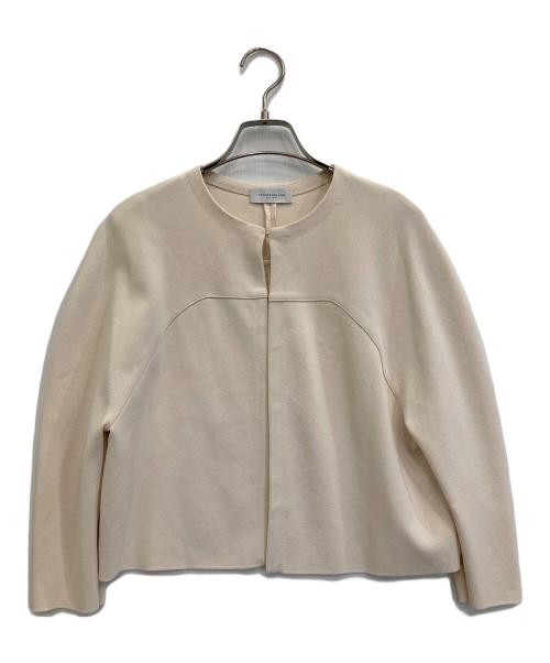 TOMORROW LAND（トゥモローランド）TOMORROW LAND (トゥモローランド) ミラノリブ フロントオープンカーディガン アイボリー サイズ:Sの古着・服飾アイテム
