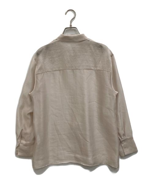 TOMORROW LAND collection（トゥモローランドコレクション）TOMORROW LAND collection (トゥモローランドコレクション) シアーオーガンジー ロングスリーブブラウス ベージュ サイズ:36の古着・服飾アイテム
