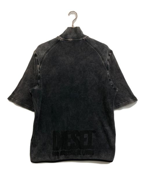 DIESEL（ディーゼル）DIESEL (ディーゼル) S-WAFCOOL ハーフジップ半袖スウェットシャツ ブラック サイズ:Lの古着・服飾アイテム