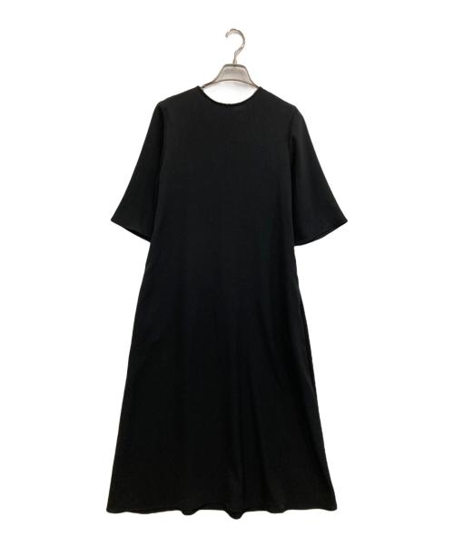 LOEFF（ロエフ）LOEFF (ロエフ) ツイルTワンピース ブラックの古着・服飾アイテム