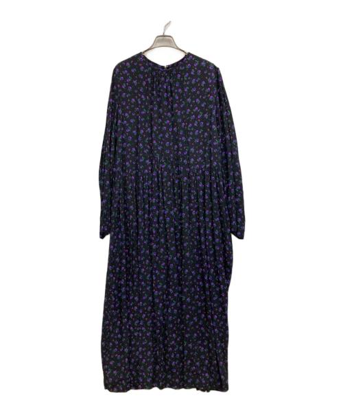 THE SHINZONE（ザ シンゾーン）THE SHINZONE (ザ シンゾーン) PURPLE FLOWER DRESS ブラック サイズ:34の古着・服飾アイテム