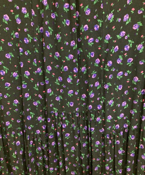 THE SHINZONE（ザ シンゾーン）THE SHINZONE (ザ シンゾーン) PURPLE FLOWER DRESS ブラック サイズ:34の古着・服飾アイテム