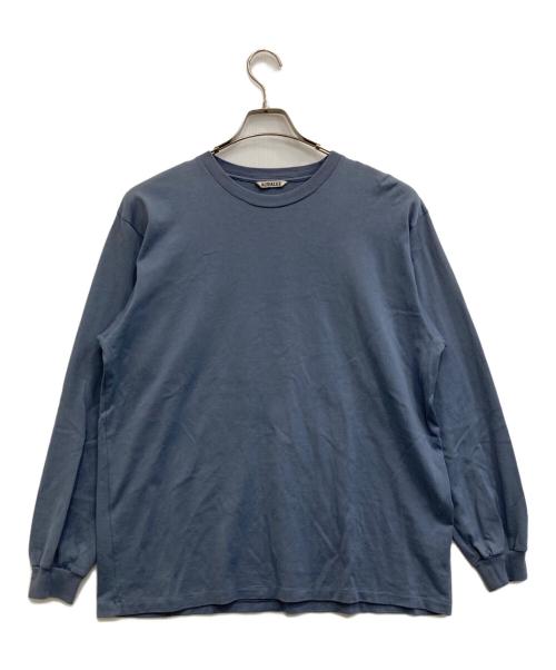 AURALEE（オーラリー）AURALEE (オーラリー) LUSTER PLAITING L/S TEE スカイブルー サイズ:3の古着・服飾アイテム
