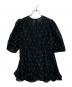 UNITED ARROWS TOKYO (ユナイテッドアローズトウキョウ) 2トーン ドットジャカード フリルブラウス ブラック サイズ:表記無し：6000円