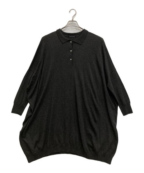 mizuiro-ind（ミズイロインド）mizuiro-ind (ミズイロインド) ニットポロワンピース ブラウン サイズ:-の古着・服飾アイテム