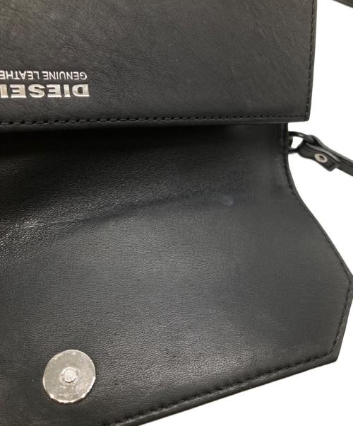 DIESEL（ディーゼル）DIESEL (ディーゼル) レザーショルダーウォレット ブラックの古着・服飾アイテム