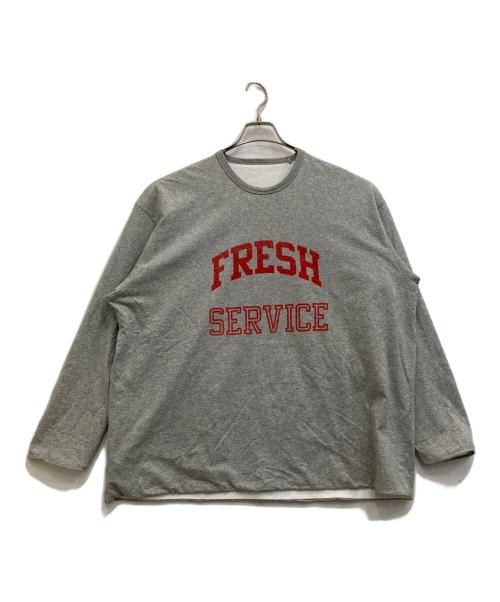 FreshService（フレッシュサービス）FreshService (フレッシュサービス) REVERSIBLE L/S TEE グレー サイズ:Lの古着・服飾アイテム