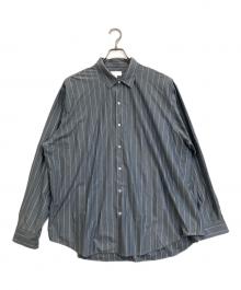 KANEMASA PHIL.（カネマサフィル）の古着「46G Atmosphere Stripe Shirt」｜グレー