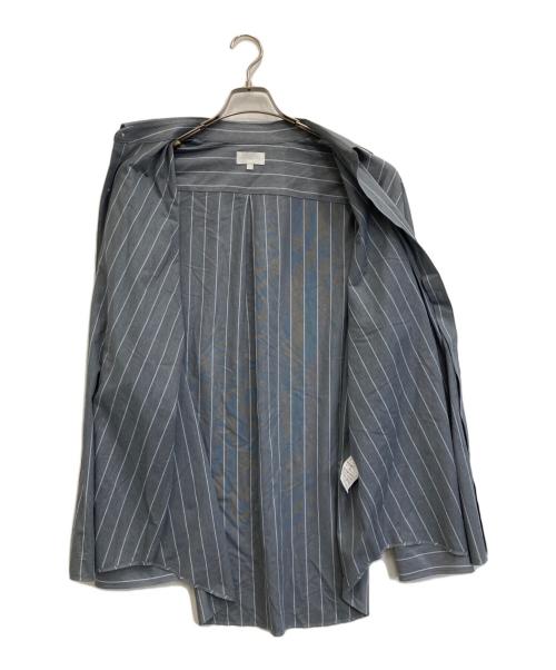 KANEMASA PHIL.（カネマサフィル）KANEMASA PHIL. (カネマサフィル) 46G Atmosphere Stripe Shirt グレー サイズ:Lの古着・服飾アイテム