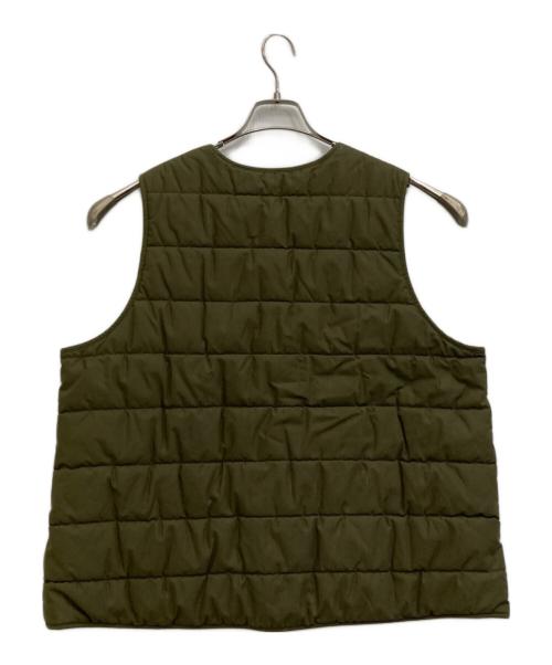 STUDIO NICHOLSON（スタジオ ニコルソン）STUDIO NICHOLSON (スタジオ ニコルソン) TECHNICAL COTTON QUILTED LINER VEST オリーブ サイズ:Mの古着・服飾アイテム