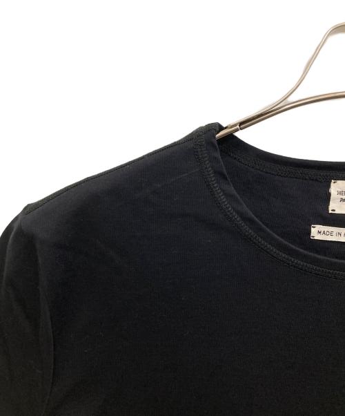 HERMES（エルメス）HERMES (エルメス) エンブロイダリーポケットトTシャツ ブラック サイズ:42の古着・服飾アイテム