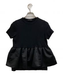 YOKO CHAN（ヨーコチャン）の古着「クルーネック ギャザー Tシャツ」｜ブラック