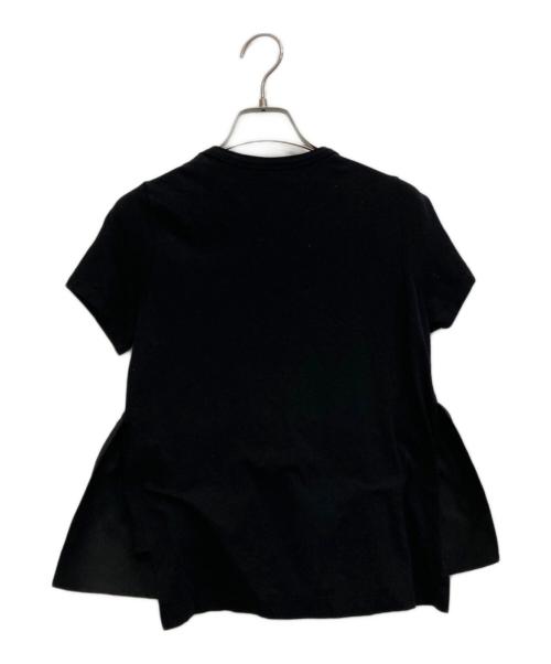 YOKO CHAN（ヨーコチャン）YOKO CHAN (ヨーコチャン) クルーネック ギャザー Tシャツ ブラック サイズ:38の古着・服飾アイテム