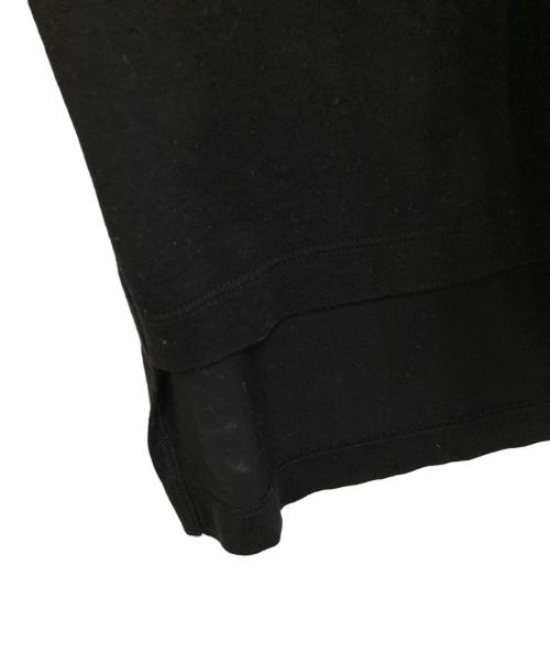 YOKO CHAN（ヨーコチャン）YOKO CHAN (ヨーコチャン) クルーネック ギャザー Tシャツ ブラック サイズ:38の古着・服飾アイテム