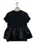 YOKO CHAN（ヨーコチャン）の古着「クルーネック ギャザー Tシャツ」｜ブラック