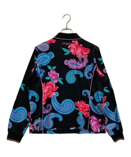 LEONARD SPORT（レオナール スポーツ）LEONARD SPORT (レオナール スポーツ) ペイズリー柄ハーフジップシャツ ブラック サイズ:44の古着・服飾アイテム