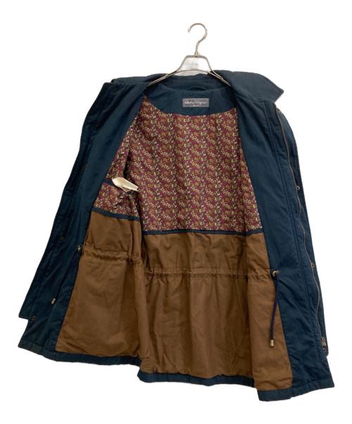 Salvatore Ferragamo（サルヴァトーレ フェラガモ）Salvatore Ferragamo (サルヴァトーレ フェラガモ) 裏地総柄ジャケット ネイビー サイズ:-の古着・服飾アイテム