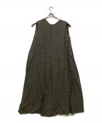 eclatエクラ）の古着「リネンマキシワンピース」｜オリーブ