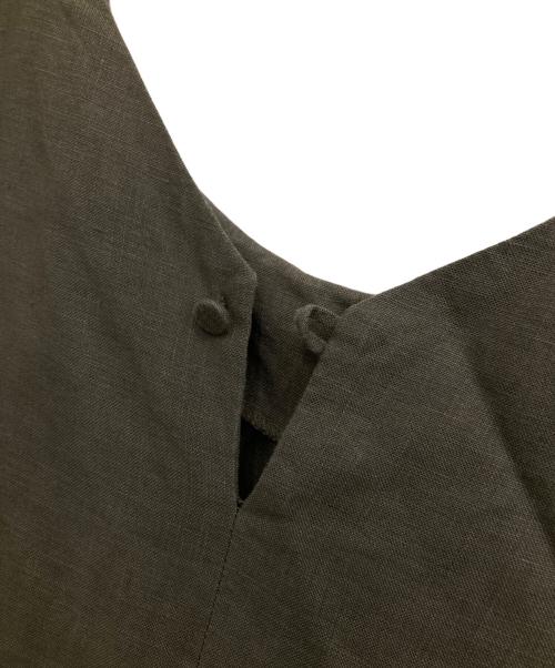 eclat（エクラ）eclat (エクラ) リネンマキシワンピース オリーブ サイズ:40の古着・服飾アイテム