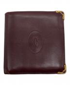 Cartierカルティエ）の古着「2つ折り財布」｜レッド