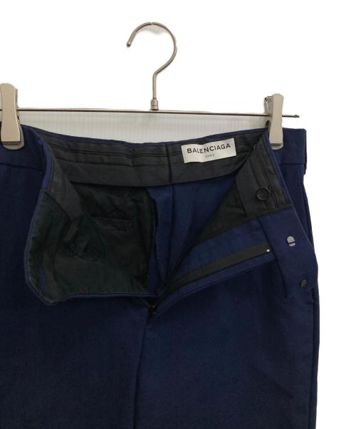 BALENCIAGA（バレンシアガ）BALENCIAGA (バレンシアガ) BB刺繍スラックス ネイビー サイズ:34の古着・服飾アイテム