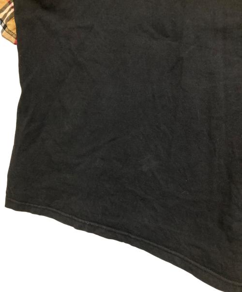 BURBERRY LONDON（バーバリーロンドン）BURBERRY LONDON (バーバリーロンドン) ノバチェック切替Ｔシャツ ブラック サイズ:XSの古着・服飾アイテム