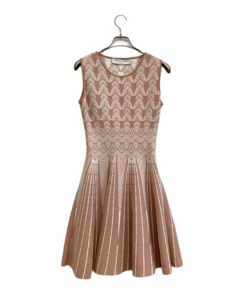 ANAYI（アナイ）ANAYI (アナイ) ANTONINO VALENTI (アントニーノ バレンティ) ノースリーブニットワンピース ピンク サイズ:38の古着・服飾アイテム