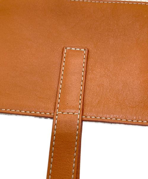 IL BISONTE（イル ビゾンテ）IL BISONTE (イル ビゾンテ) キャンパスレザートートバッグの古着・服飾アイテム