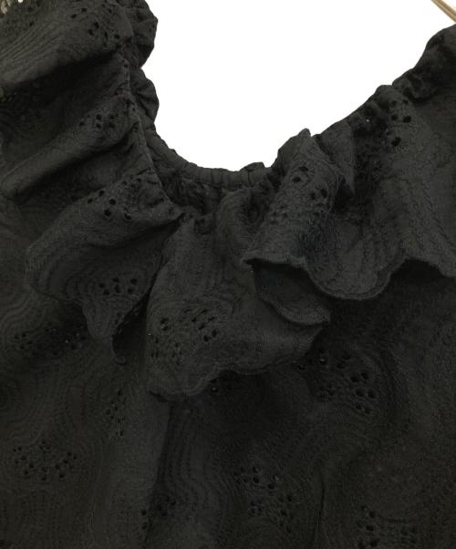 apart by（アパートバイ）apart by (アパートバイ) フリルブラウス ブラック サイズ:Fの古着・服飾アイテム