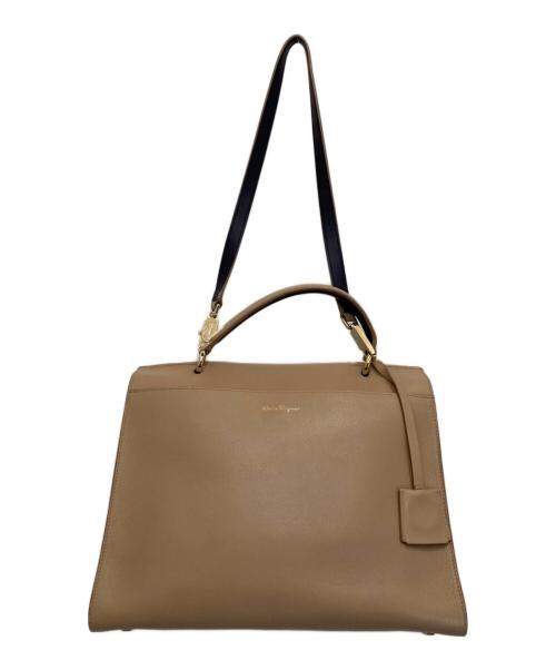 Salvatore Ferragamo（サルヴァトーレ フェラガモ）Salvatore Ferragamo (サルヴァトーレ フェラガモ) ガンチーニ ジェットセットバッグ ブラウンの古着・服飾アイテム