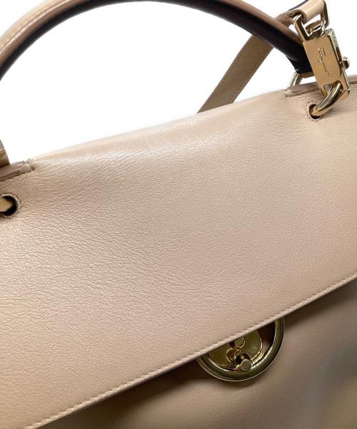 Salvatore Ferragamo（サルヴァトーレ フェラガモ）Salvatore Ferragamo (サルヴァトーレ フェラガモ) ガンチーニ ジェットセットバッグ ブラウンの古着・服飾アイテム