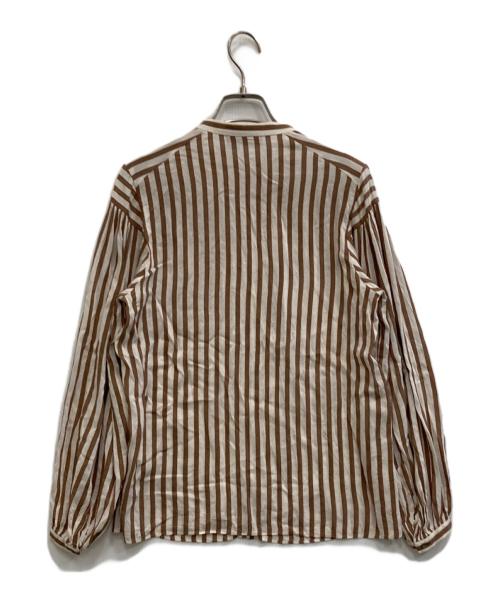 TOMORROW LAND collection（トゥモローランドコレクション）TOMORROW LAND collection (トゥモローランドコレクション) シルク混シャツ ブラウン サイズ:Sの古着・服飾アイテム