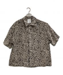 Lui's（ルイス）の古着「ペイズリーモールレースシャツ」｜ホワイト×ブラック