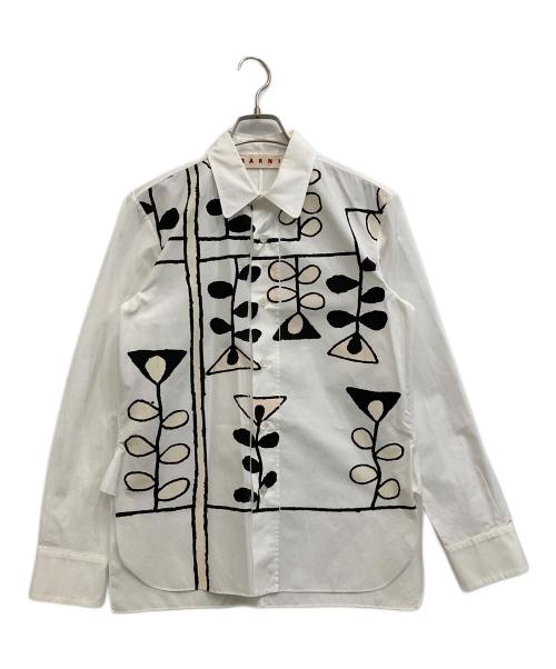 MARNI（マルニ）MARNI (マルニ) 花柄シャツ ホワイト サイズ:38の古着・服飾アイテム
