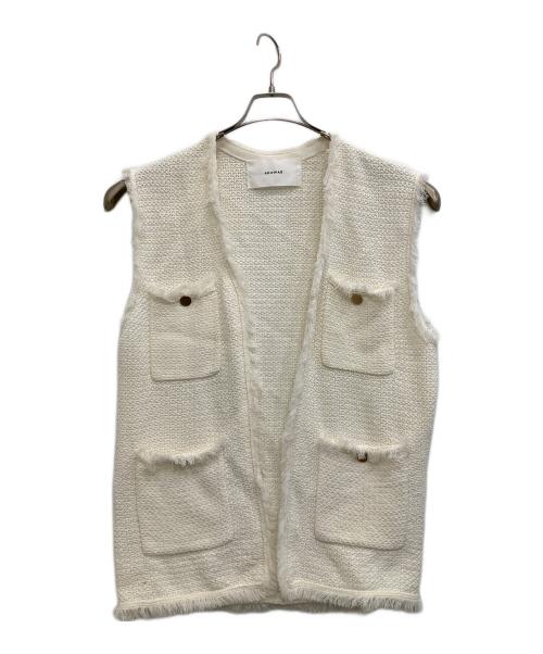ADAWAS（アダワス）ADAWAS (アダワス) ベスト ホワイト サイズ:Fの古着・服飾アイテム