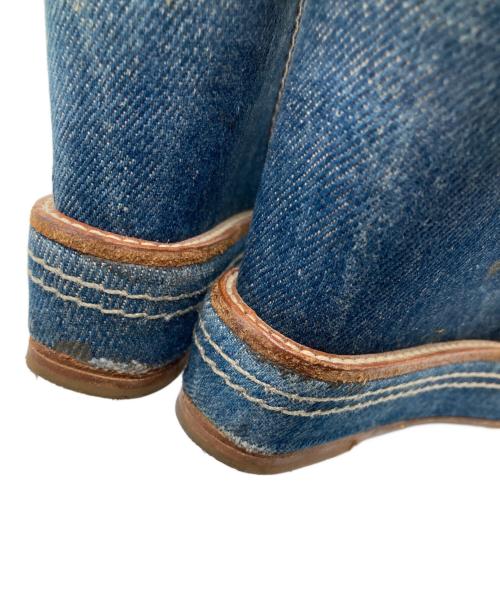 MIU MIU（ミュウミュウ）MIU MIU (ミュウミュウ) オープントゥーウェッジサンダル インディゴ サイズ:37の古着・服飾アイテム