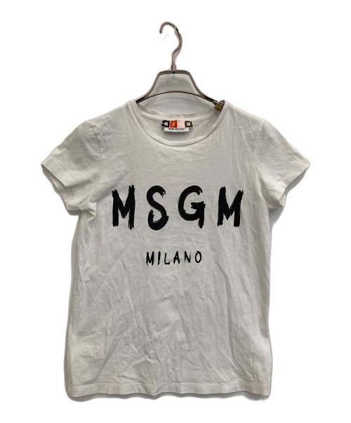MSGM（エムエスジーエム）MSGM (エムエスジーエム) ロゴTシャツ ホワイト サイズ:XSの古着・服飾アイテム