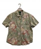 LAUREN RALPH LAURENローレンラルフローレン）の古着「リネン花柄シャツ」｜黄緑