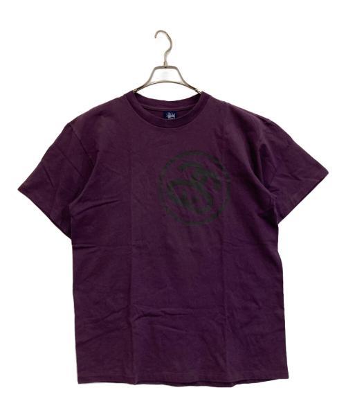 stussy（ステューシー）stussy (ステューシー) プリントTシャツ パープル サイズ:Lの古着・服飾アイテム