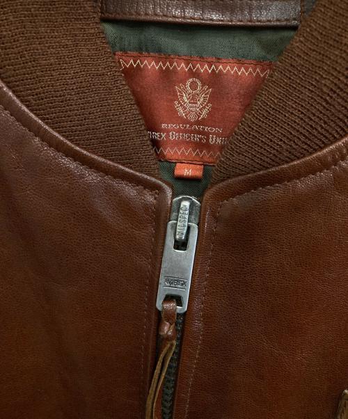 AVIREX（アヴィレックス）AVIREX (アヴィレックス) フライトレザージャケット ブラウン サイズ:Mの古着・服飾アイテム