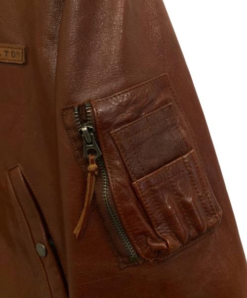 AVIREX（アヴィレックス）AVIREX (アヴィレックス) フライトレザージャケット ブラウン サイズ:Mの古着・服飾アイテム