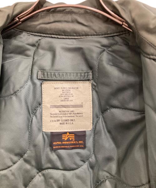 ALPHA INDUSTRIES（アルファインダストリーズ）ALPHA INDUSTRIES (アルファインダストリーズ) CWU-45/P Flight Jacket カーキ サイズ:Lの古着・服飾アイテム