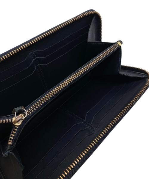 Felisi（フェリージ）Felisi (フェリージ) クロコ型押しラウンドファスナー財布 ブラックの古着・服飾アイテム