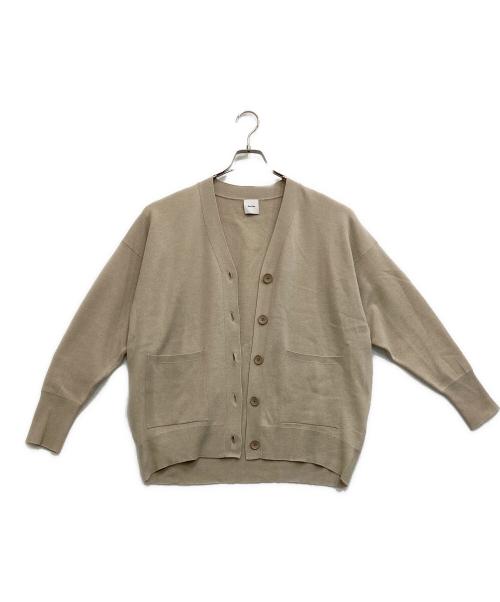 Spick and Span（スピック＆スパン）Spick and Span (スピックアンドスパン) コットンアクリルダブルジャガードカーディガン ベージュ サイズ:FREEの古着・服飾アイテム